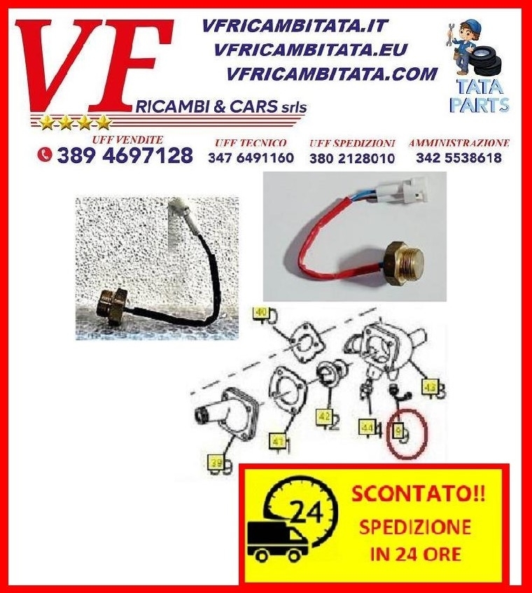 SAFARI - TELCOLINE - XENON : TERMOSTATO - SENSORE TEMPERATURA 3.0 DICOR - COD-Y0078-24B-TRV228