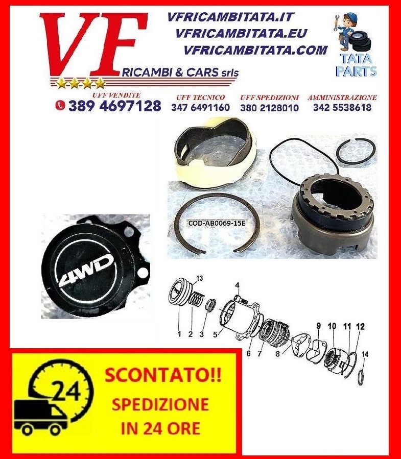 SAFARI - TELCOLINE - XENON : MOZZO AUTOMATICO - KIT RIPARAZIONE MAXI - COD-AB0069-15E-TRV249