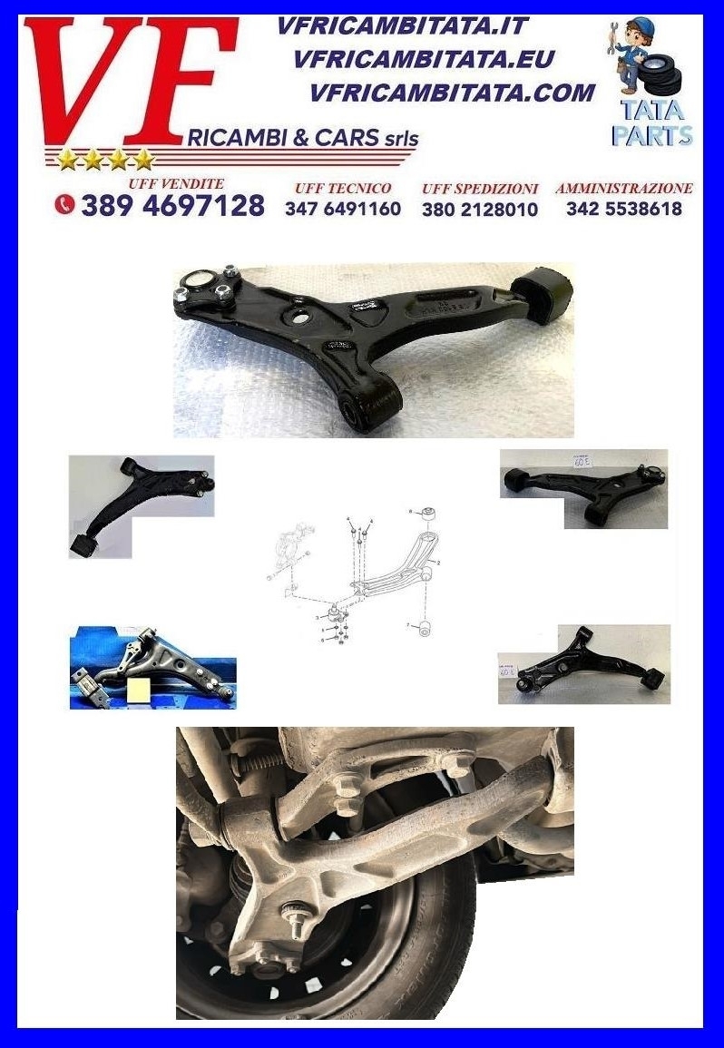INDICA - INDIGO : BRACCIO SOSPENSIONE DX SX - COD-U0084-17D