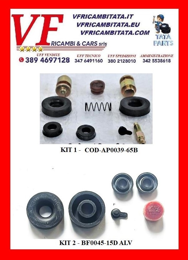 SAFARI - TELCOLINE - XENON : CILINDRETTO FRENO POSTERIORE - KIT RIPARAZIONE - COD-AP0039-65B