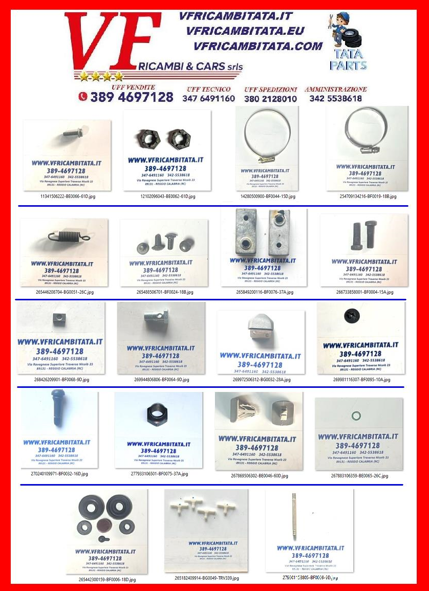 PER TUTTE LE AUTO TATA : ARTICOLI VARI - COD-BF0087-9C