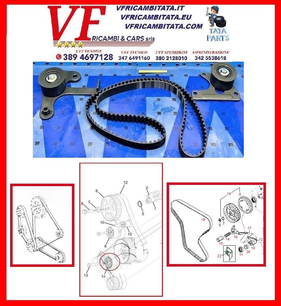 SAFARI - TELCOLINE - XENON : B - DISTRIBUZIONE 2.0 TD - KIT COMPLETO - COD-N0071-10D
