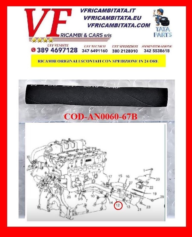 SAFARI - TELCOLINE - XENON : MANICOTTO GOMMA - COD-AN0060-67B