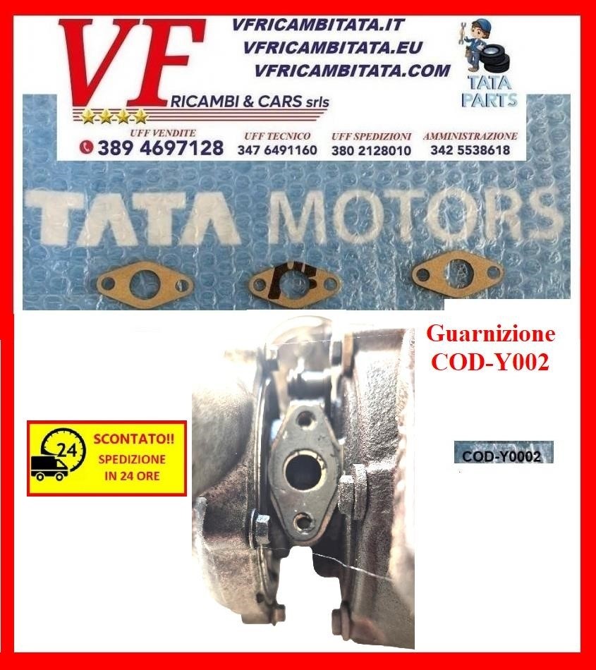 SAFARI - TELCOLINE - XENON : TURBO 2.2 DICOR GARRETT - GUARNIZIONE RITORNO OLIO - COD-Y0002-8D - RICAMBIO IN OFFERTA CON SPEDIZIONE IN 24 ORE