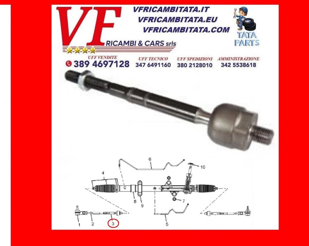 TATA ARIA : SCATOLA STERZO - BRACCETTI A SNODO - COD-BH0017-TRV312