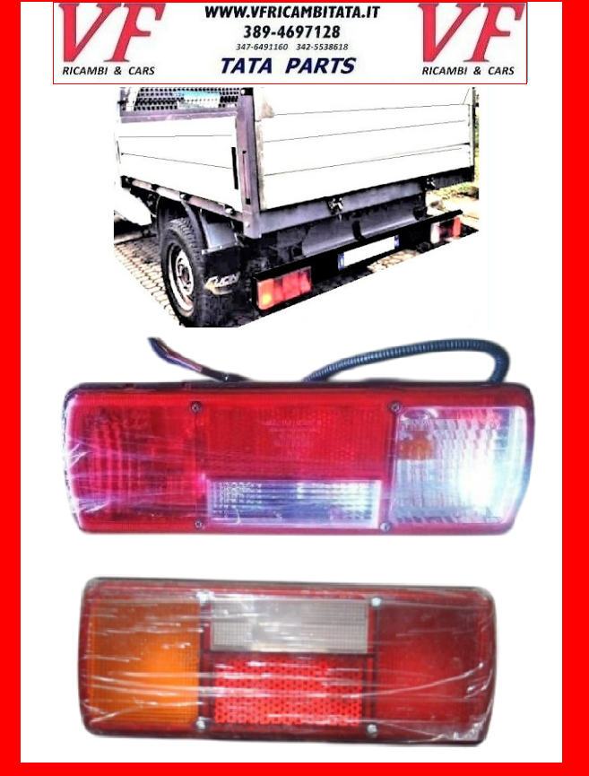 SAFARI - TELCOLINE - XENON : FANALINO POSTERIORE PER RIBALTABILE DX SX - COD-Y0049-51C