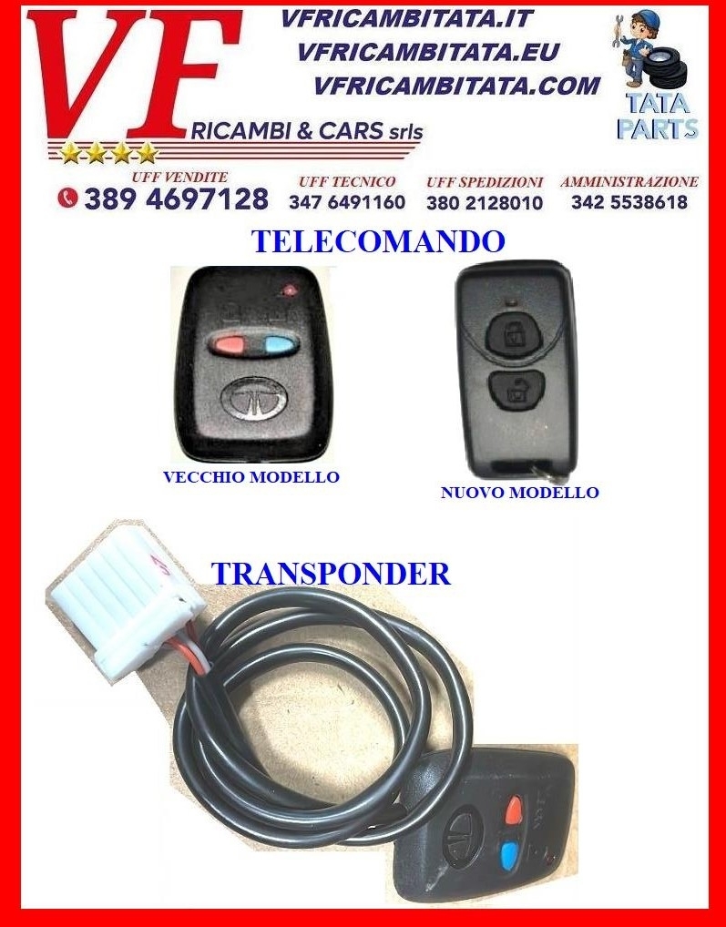 INDICA - INDIGO : BLOCCASTERZO - TELECOMANDO - TRANSPONDER - COD-V0020-28C