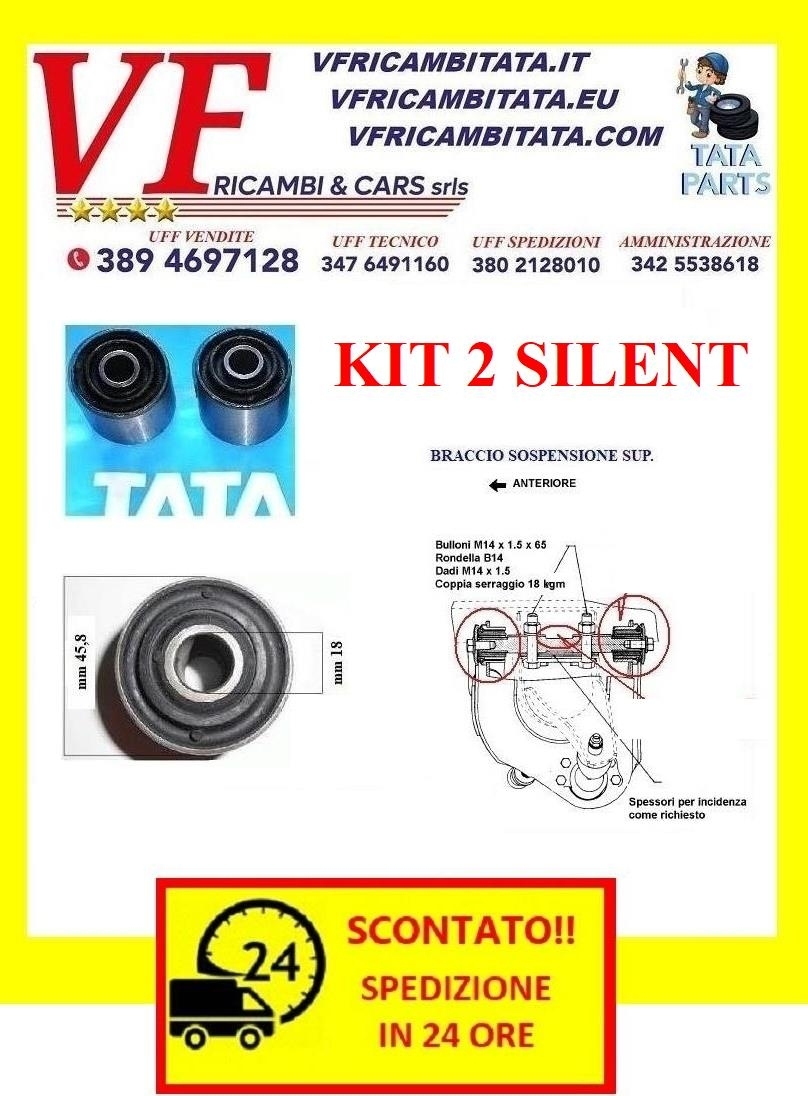 SAFARI - TELCOLINE - XENON : BRACCIO SOSPENSIONE SUPERIORE - SILENT BLOCK - REGISTRI -  COD-S0077-TRV11 - PRODOTTO CON SPEDIZIONE 24 ORE