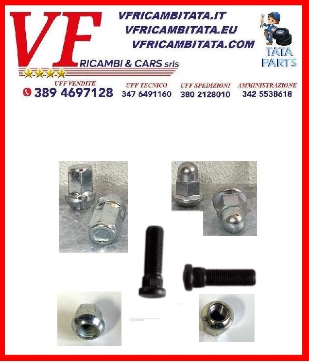 SAFARI - TELCOLINE - XENON : CERCHIO RUOTA - DADI SERRAGGIO - COLONNETTE - COD-AB0098-MM10