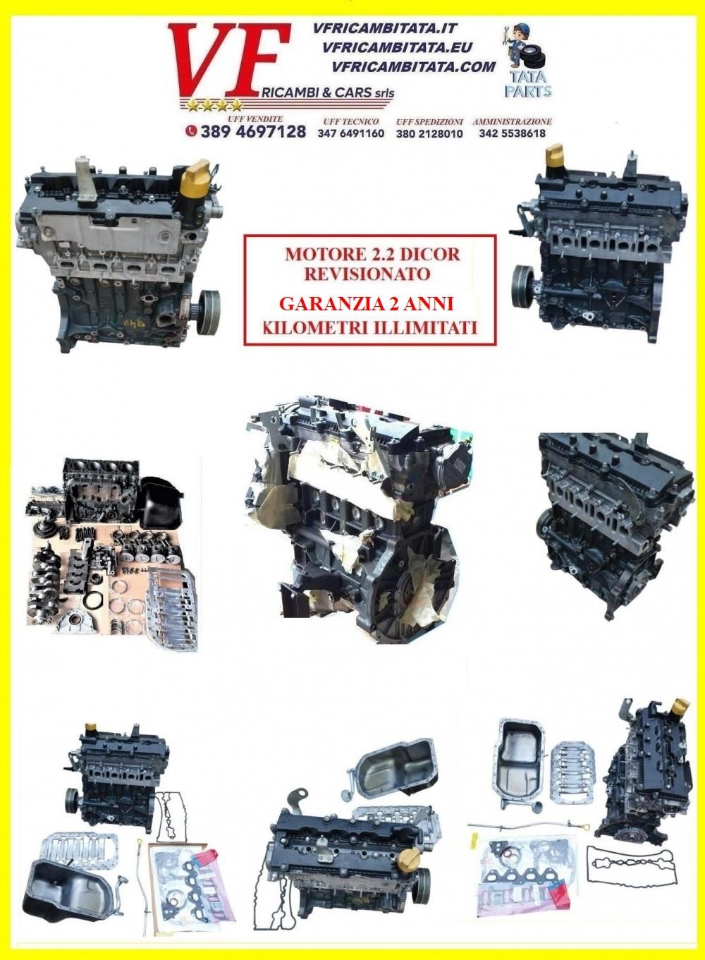 SAFARI - TELCOLINE - XENON : MOTORE 2.2 DICOR REVISIONATO NUDO - COD3226 - OFFERTA SPECIALE -