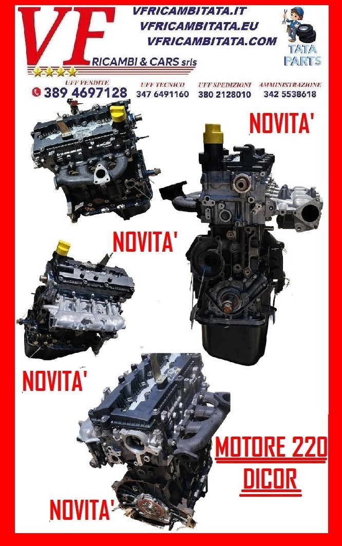 SAFARI - TELCOLINE - XENON : MOTORE 2.2 DICOR REVISIONATO NUDO - COD-3226-bis