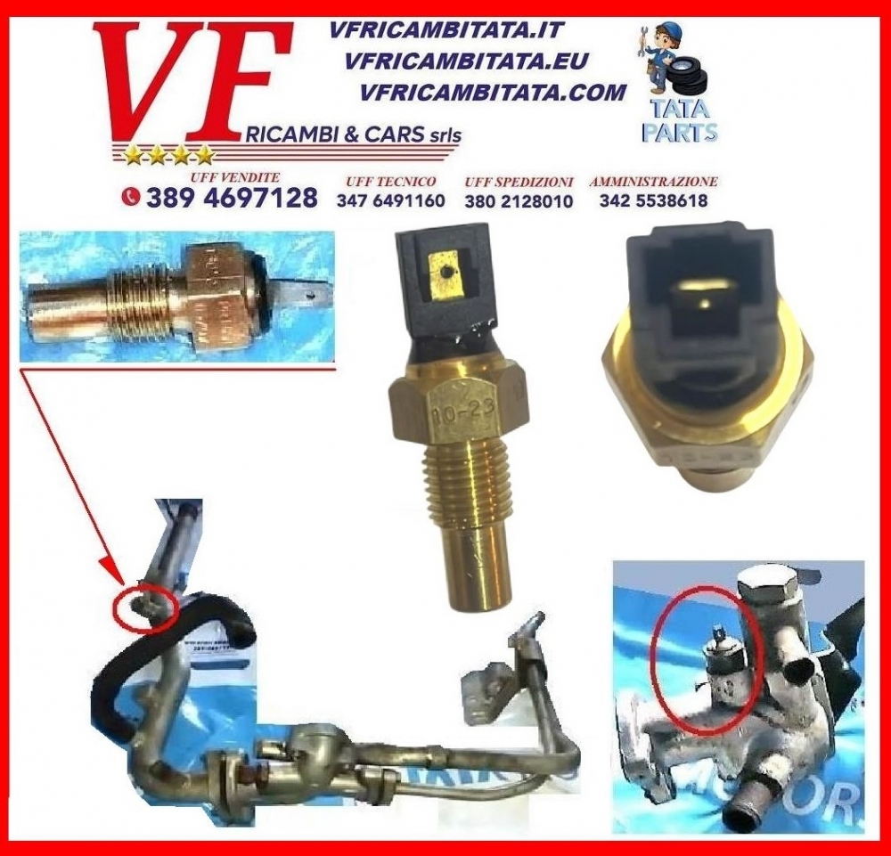 SAFARI - TELCOLINE - XENON : TERMOSTATO - SENSORE TRASDUTTORE DI TEMPERATURA - COD-T0078-TRV4 Q0041-24B - VER